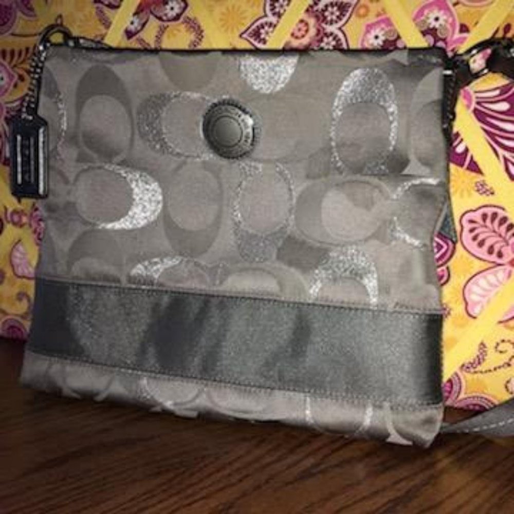 Dark Silver Coach Crossbody